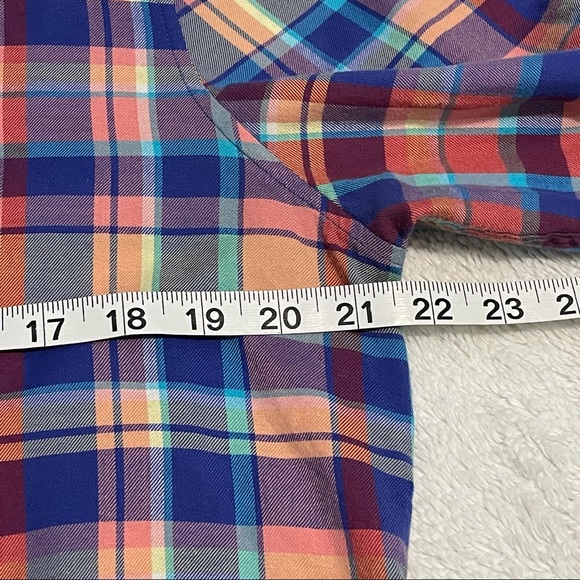 Jack Wills Plaid Bright Long Sleeve Button Up Shirt Men Size L 100% Cotton - Picture 5 of 8